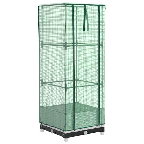 vidaXL taimekast kasvuhoonekattega rotangiimitatsioon 40x40x123 cm