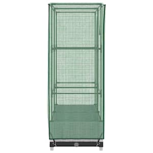 Vyvýšený záhon se skleníkem ratanový vzhled 80 x 40 x 123 cm - obrázek 5
