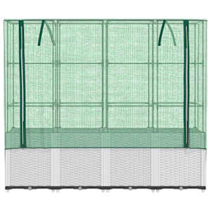 Vyvýšený záhon se skleníkem ratanový vzhled 160 x 40 x 153 cm - obrázek 4