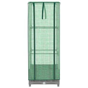 Vyvýšený záhon se skleníkem ratanový vzhled 40 x 40 x 123 cm - obrázek 4