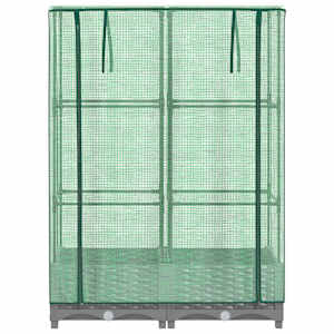 Vyvýšený záhon se skleníkem ratanový vzhled 80 x 40 x 123 cm - obrázek 4