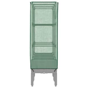Vyvýšený záhon se skleníkem ratanový vzhled 120 x 40 x 140 cm - obrázek 5