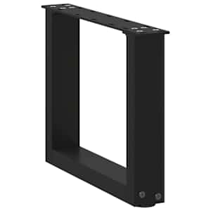 Nohy konferenčního stolku ve tvaru U, 2 ks, černé, 30 x (30-31) cm, ocel - obrázek 4