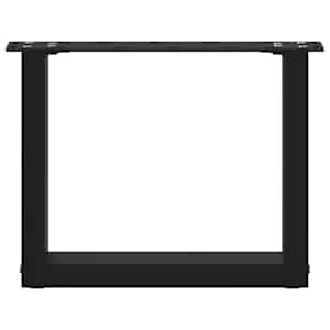 Nohy konferenčního stolku ve tvaru U, 2 ks, černé, 30 x (30-31) cm, ocel - obrázek 5