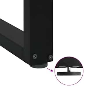 Nohy konferenčního stolku ve tvaru U, 2 ks, černé, 30 x (30-31) cm, ocel - obrázek 9