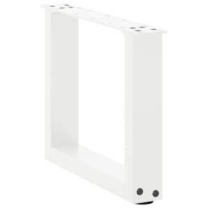 Nohy konferenčního stolku ve tvaru U, 2 ks, bílé, 30 x (30-31) cm, ocel - obrázek 4