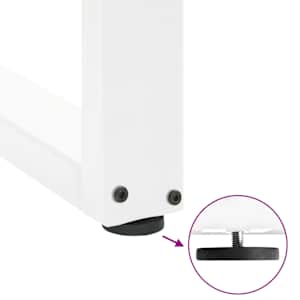 Nohy konferenčního stolku ve tvaru U, 2 ks, bílé, 30 x (30-31) cm, ocel - obrázek 9