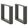 vidaXL kohvilaua jalad U-kujulised 2 tk, antratsiithall, 30 x (30-31) cm, teras