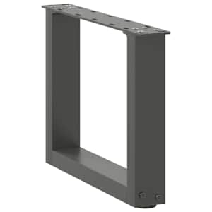 Nohy konferenčního stolku ve tvaru U 2 ks antracitové 30 x (30-31) cm ocelové - obrázek 4
