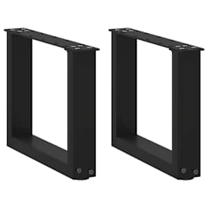 Noge za klubsko mizico v obliki črke U, 2 kosa, črne, 40 x (30-31) cm, jeklo