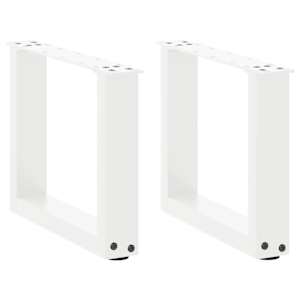 Noge za klubsko mizico v obliki črke U, 2 kosa, bele, 40 x (30-31) cm, jeklo