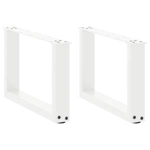 Noge za klubsko mizico v obliki črke U, 2 kosa, bele barve, 50 x (30-31) cm, jeklo