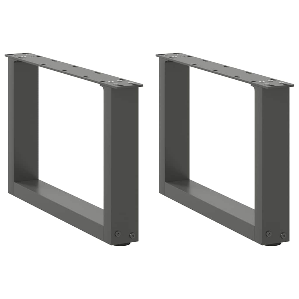 vidaXL Nohy konferenčního stolku ve tvaru U 2 ks antracitové 50 x (30-31) cm ocelové