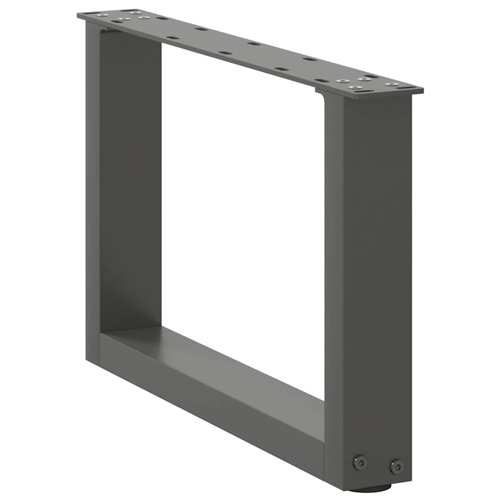 vidaXL Salontafelpoten 2 st U-vormig 50x(30-31) cm staal antraciet, foto 4