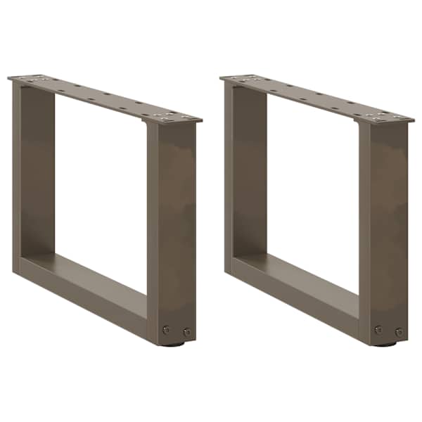 vidaXL kohvilaua jalad U-kujulised 2 tk, naturaalne teras, 50 x (30&ndash;31) cm, teras