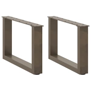 Nohy konferenčního stolku ve tvaru U 2 ks přírodní ocel 50 x (30-31) cm ocel - obrázek 1