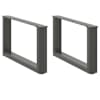 vidaXL kohvilaua jalad U-kujulised 2 tk, antratsiithall, 60 x (30-31) cm, teras