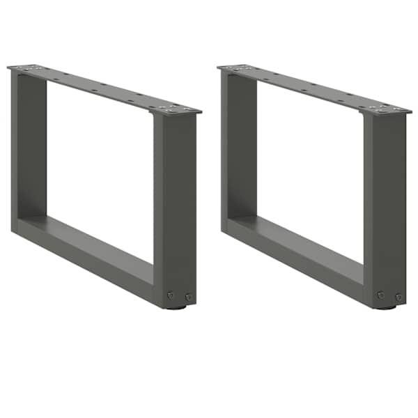 vidaXL kohvilaua jalad U-kujulised 2 tk, antratsiithall, 60 x (30-31) cm, teras