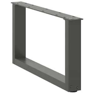 Nohy konferenčního stolku ve tvaru U 2 ks antracitové 60 x (30-31) cm ocelové - obrázek 4