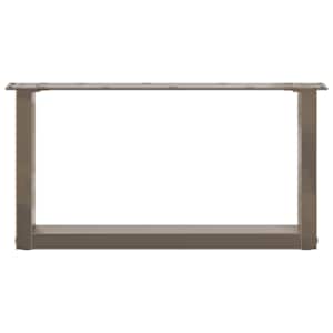 Nohy konferenčního stolku ve tvaru U, 2 ks, přírodní ocel, 60 x (30-31) cm, ocel - obrázek 5