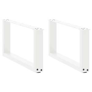 Noge za klubsko mizico v obliki črke U, 2 kosa, bele, 70 x (30-31) cm, jeklo