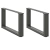 vidaXL kohvilaua jalad U-kujulised 2 tk, antratsiithall, 70 x (30-31) cm, teras