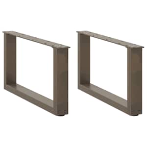 Noge za klubsko mizico v obliki črke U, 2 kosa, naravno jeklo, 70 x (30-31) cm, jeklo