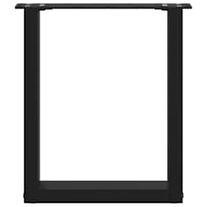 Nohy konferenčního stolku ve tvaru U, 2 ks, černé, 28 x (42-43) cm, ocel - obrázek 5