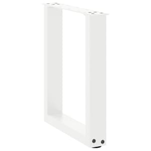 Nohy konferenčního stolku ve tvaru U, 2 ks, bílé, 28 x (42-43) cm, ocel - obrázek 4