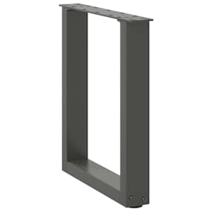 Nohy konferenčního stolku ve tvaru U 2 ks antracitové 28 x (42-43) cm ocelové - obrázek 4