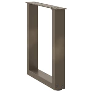 Nohy konferenčního stolku ve tvaru U, 2 ks, přírodní ocel, 28 x (42-43) cm, ocel - obrázek 4