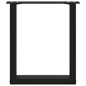 Nohy konferenčního stolku ve tvaru U, 2 ks, černé, 38 x (42-43) cm, ocel - obrázek 5