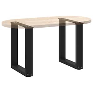 Nohy konferenčního stolku ve tvaru U, 2 ks, černé, 38 x (42-43) cm, ocel - obrázek 8