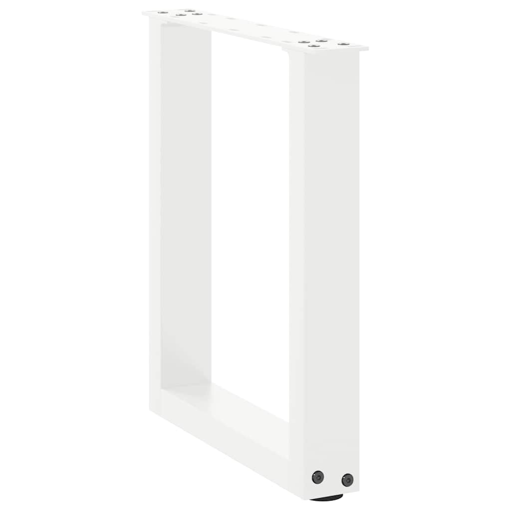 vidaXL Salontafelpoten 2 st U-vormig 38x(42-43) cm staal wit, foto 4