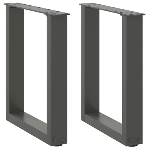 vidaXL kohvilaua jalad U-kujulised 2 tk, antratsiithall, 38 x (42-43) cm, teras