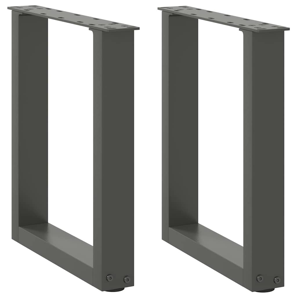 vidaXL Nohy konferenčního stolku ve tvaru U 2 ks antracitové 38 x (42-43) cm ocelové