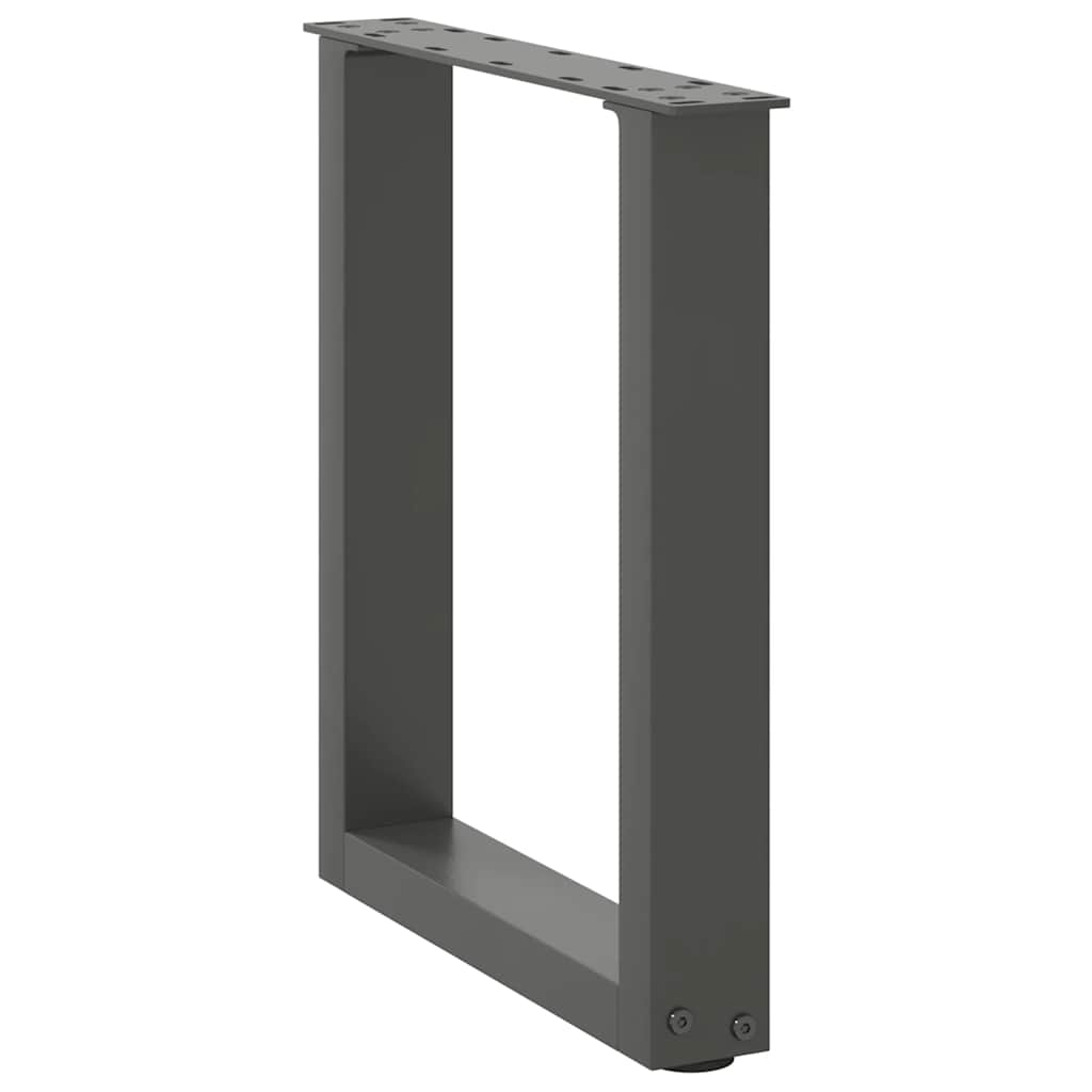 vidaXL Salontafelpoten 2 st U-vormig 38x(42-43) cm staal antraciet, foto 4