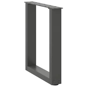Nohy konferenčního stolku ve tvaru U 2 ks antracitové 38 x (42-43) cm ocelové - obrázek 4