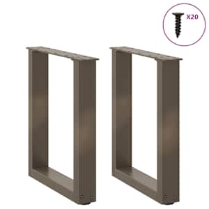 Nohy konferenčního stolku ve tvaru U 2 ks přírodní ocel 38 x (42-43) cm ocel - obrázek 3
