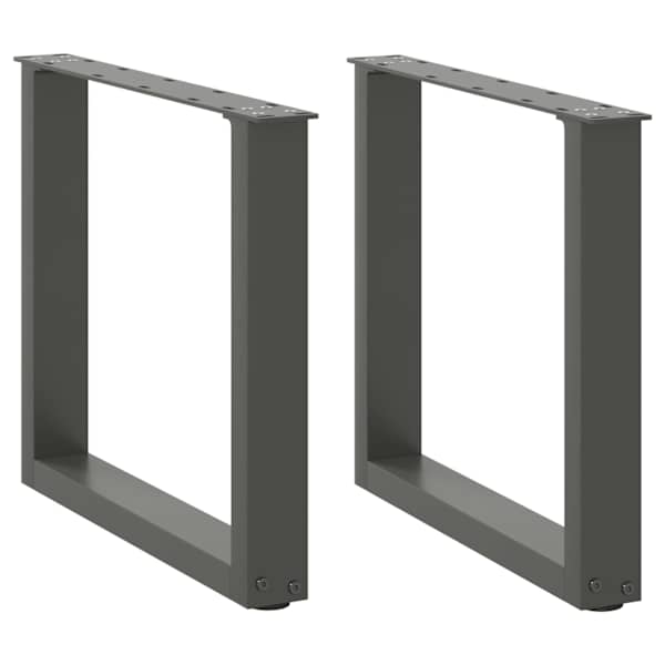 vidaXL kohvilaua jalad U-kujulised 2 tk, antratsiithall, 50 x (42-43) cm, teras