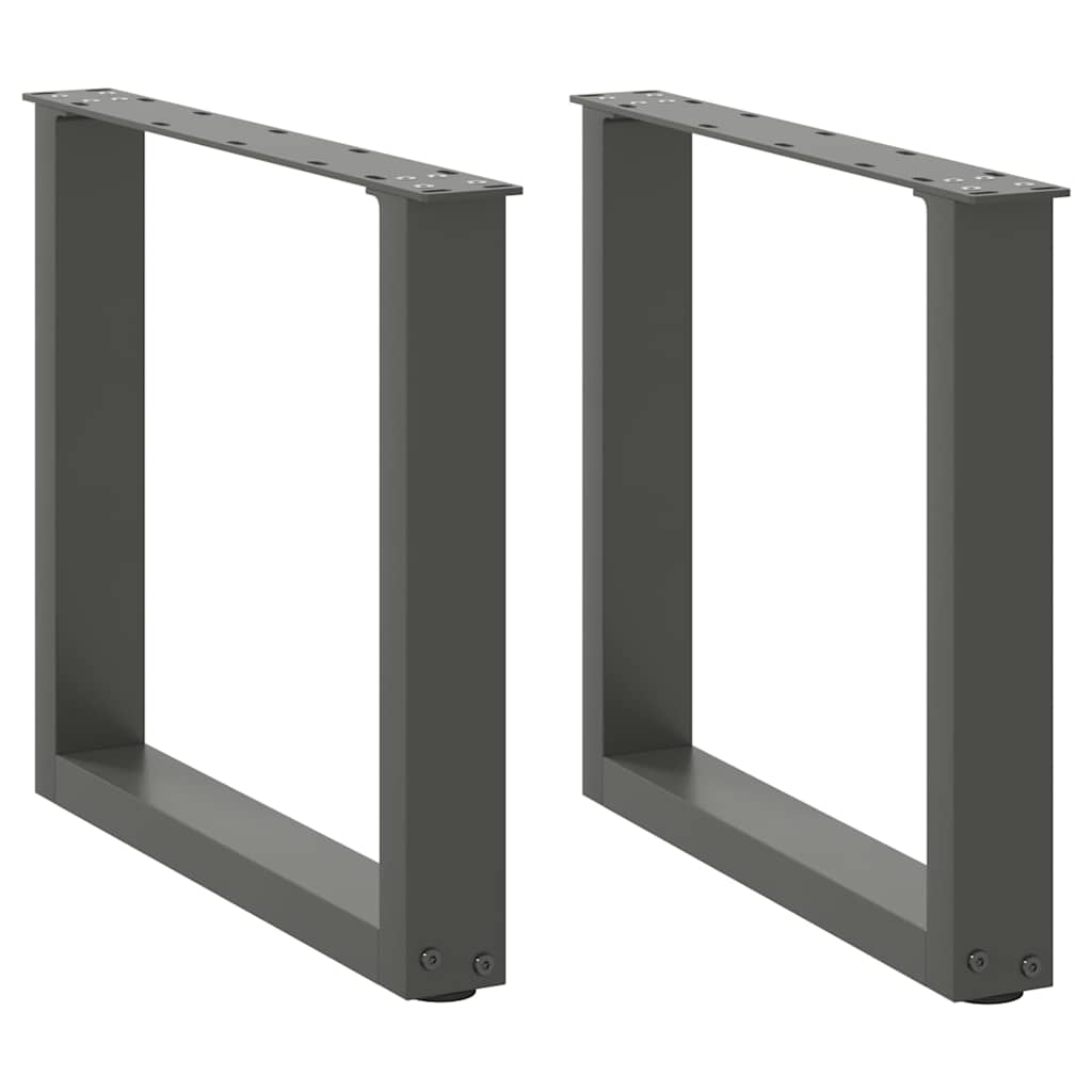 vidaXL Nohy konferenčního stolku ve tvaru U 2 ks antracitové 50 x (42-43) cm ocelové