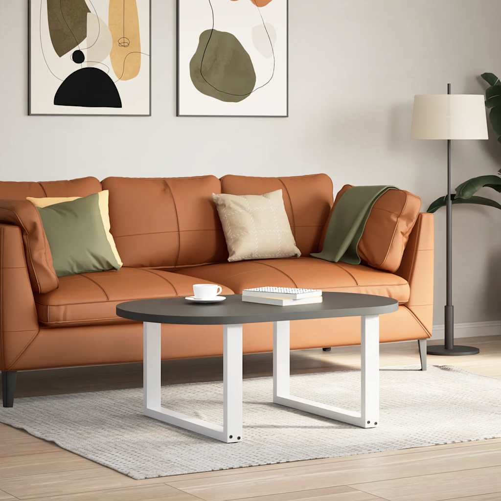 vidaXL Sohvapöydän jalat U-muotoiset 2 kpl valkoinen 70x(42-43) cm teräs