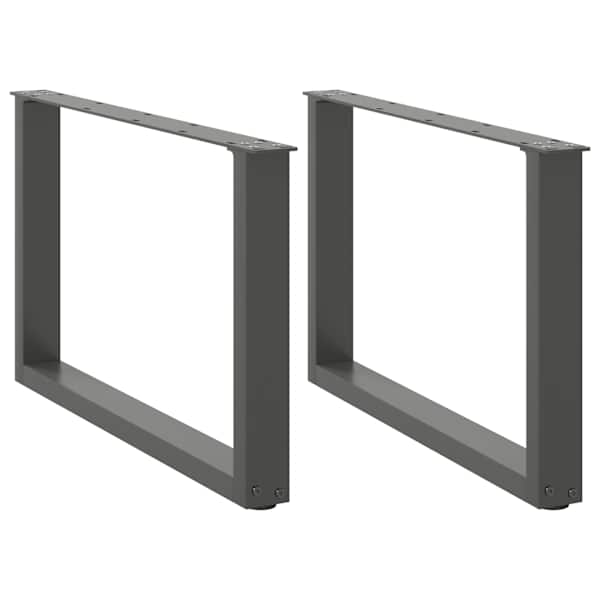 vidaXL kohvilaua jalad U-kujulised 2 tk, antratsiithall, 70 x (42-43) cm, teras