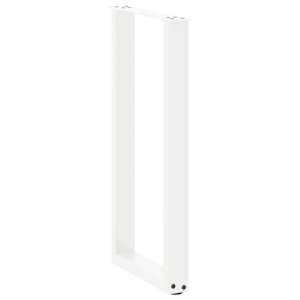 Nohy konzolového stolku ve tvaru U, 2 ks, bílé, 28 x (72-73) cm, ocel - obrázek 4