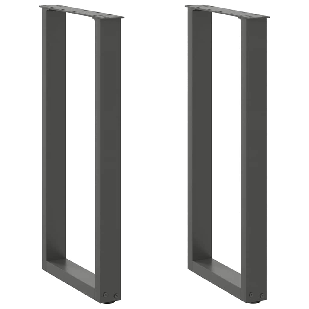 vidaXL Nohy konzolového stolku ve tvaru U 2 ks antracitové 28 x (72-73) cm ocelové