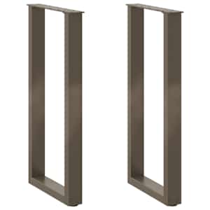Nohy konzolového stolku ve tvaru U, 2 ks, přírodní ocel, 28 x (72-73) cm, ocel - obrázek 1
