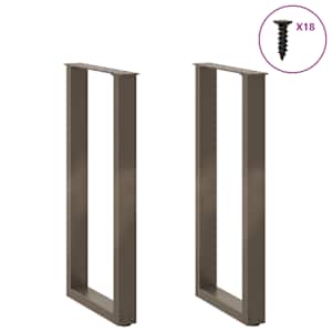 Nohy konzolového stolku ve tvaru U, 2 ks, přírodní ocel, 28 x (72-73) cm, ocel - obrázek 3