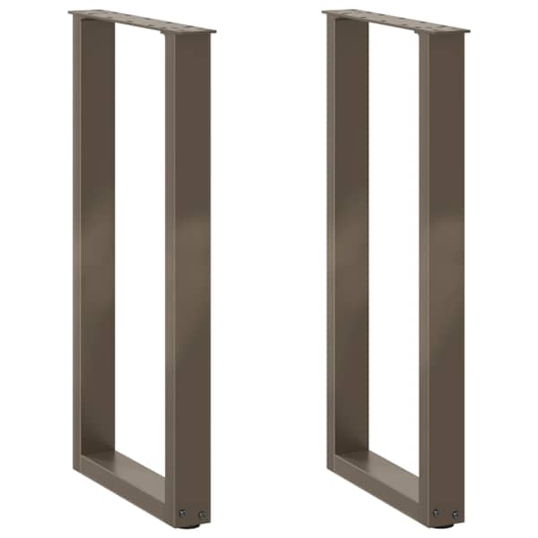 vidaXL konsoollaua jalad U-kujulised, 2 tk, naturaalne teras, 38 x (72&ndash;73) cm, teras