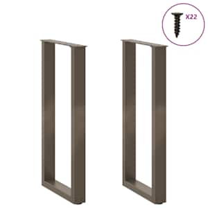 Nohy konzolového stolku ve tvaru U 2 ks přírodní ocel 38 x (72-73) cm ocel - obrázek 3