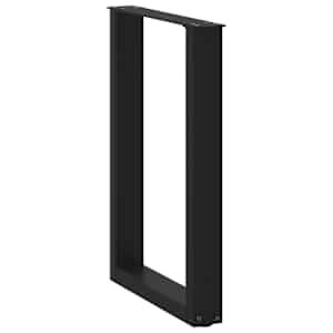 Nohy k jídelnímu stolu ve tvaru U, 2 ks, černé, 50 x (72-73) cm, ocel - obrázek 4